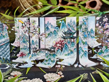 春櫻盡 PET紙膠帶 貝殼光 5米卷