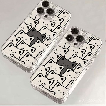 黑貓咪 防摔 手機殼 蘋果iPhone16 15 14 11 12 13 Pro max xs xr 78p保護殼