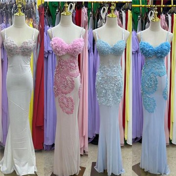 超級顯胸大透視性感晚禮服夜店酒吧ktv車模特走秀演出服佳麗足浴