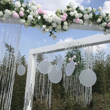 婚慶道具甜甜圈鐵藝掛件太陽膜婚禮吊頂裝飾戶外活動布置櫥窗裝扮