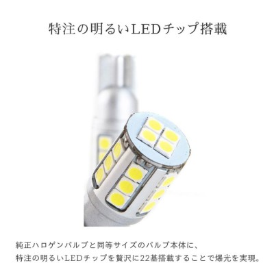 HID屋 T10 T16 LED ポジション バックランプ ナンバー灯 ルームランプ 2400lx 爆光 特注の明るいLEDチップ搭載 ホワイト 6500k/クールホワイト8000k 2個セット | LINEショッピング