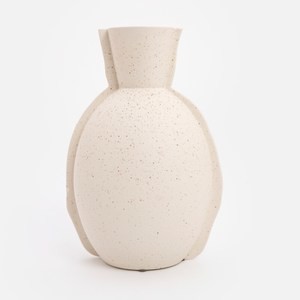 瑞典DBKD EDGE陶瓷花器30cm 米底斑點