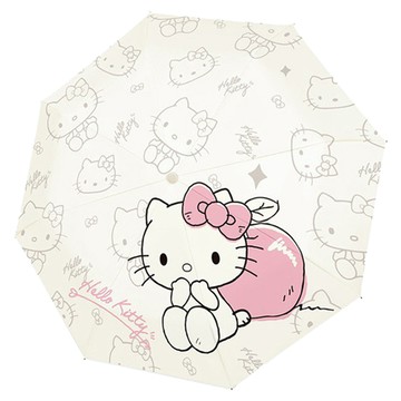 Annasha 安娜淑 Hello Kitty 凱蒂貓 自動摺疊傘 可愛卡通遮陽傘 兒童雨傘  1支