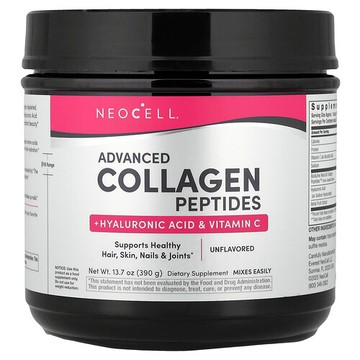 NeoCell, 含維生素 C 和透明質酸的超級膠原蛋白 +，13.7 盎司（390 克）