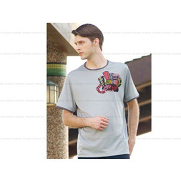 RATOPS 男圓領持出印花 COOLMAX系列_DB8057 淺灰綠/鐵灰