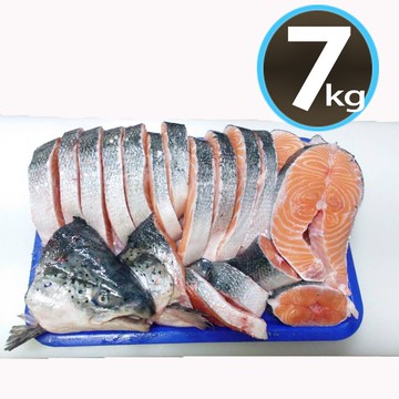 【華得水產】現撈挪威鮭魚整尾切片真空組7kg