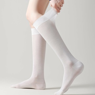 春夏超薄堆堆襪女面膜拉拉小腿襪JK純色百搭中高筒顯瘦微壓長襪子鑫弘-素時衣櫥