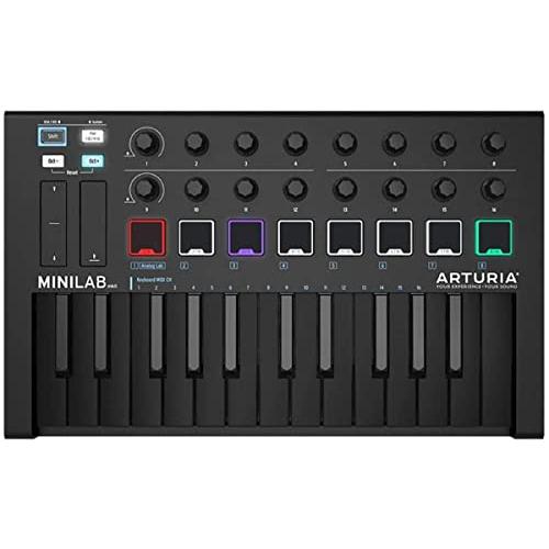 Arturia アートリア   MiniLab MKII Deep Black Edition 25鍵盤MIDIキーボード (MINILAB MK2)