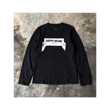 FUCKING AWESOMEvintage美式字母印花長袖ins潮牌簡約男女長袖T恤