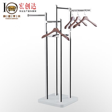 特惠/免運 工廠直銷 展示架 掛包架 陳列架 收納架 不銹鋼四面服裝中島架 落地式伸縮升降金屬掛商場四向升降架子可開發票 全館折扣 售後保障 j5428