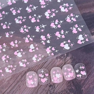 💗台灣出貨💗美甲貼紙高階感愛心紅色輕奢新款愛心爆款美甲貼紙ins風辣妹甜酷