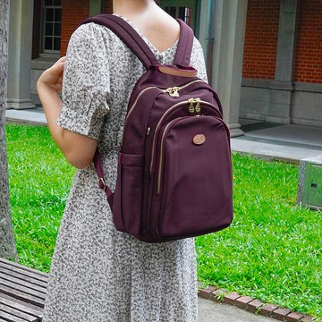 纖美三層旅行後背包03288(勃艮地紅)