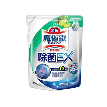 【史代新文具】魔術靈 草本香 地板魔術靈除菌EX補充包 (1800ML/包)