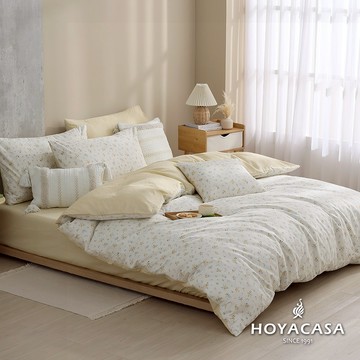 HOYACASA 精梳棉兩用被床包組(天絲入棉30%)｜暖陽微光｜(單人/雙人/加大)