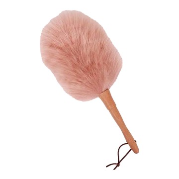 Brosse 羊毛靜電除塵刷  羊毛刷+木柄  毛長18cm+柄長15cm  豆沙色  1個