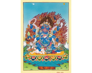 藏式六臂瑪哈嘎拉唐卡－神聖忿怒藝術