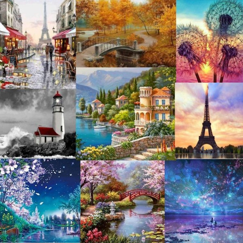 大型 ダイヤモンド刺繍 キット ビーズ カラー ストーン おしゃれ 風景 通販 Lineポイント最大0 5 Get Lineショッピング