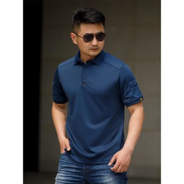 執政官戰術夏季速干透氣T恤衫POLO男士戶外運動圓領短袖軍迷半袖