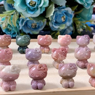 阿拉善貓 hello Kitty 阿拉善彩玉瑪瑙精選料福馨珠寶