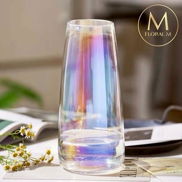 快速出貨🌷家居擺飾【Floral M】Unicorn炫彩透明玻璃花瓶
