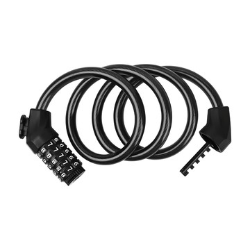 西格傢飾 合金加粗鋼纜防盜自行車密碼鎖  黑色  1個