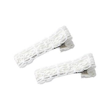 [預購] 純白蕾絲髮夾組 / White Lace Hair Clip Set