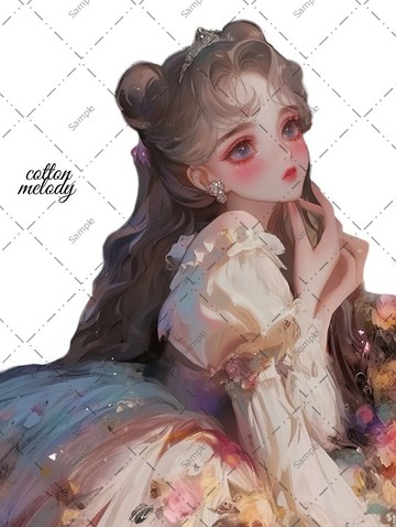 original sticker no.968 人物貼紙 原創貼紙 人物貼紙 女孩貼紙 原創人物貼紙