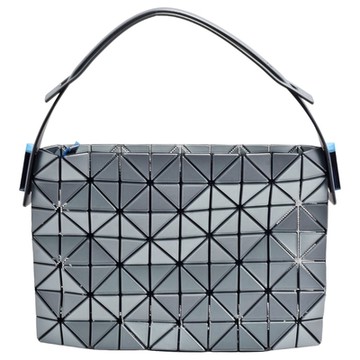 ISSEY MIYAKE 三宅一生BAOBAO幾何方格手提/肩背新月包(水藍色)