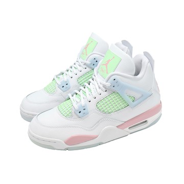 [ACS] Nike 休閒鞋 Air Jordan 4 Retro GS 大童 女鞋 白 綠 粉 IB7068-100