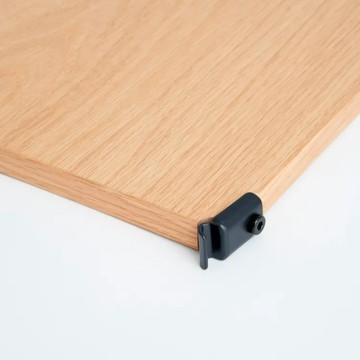 MUJI SUS鋼製層架組/深灰/橡木棚/寬/大(大型家具配送)