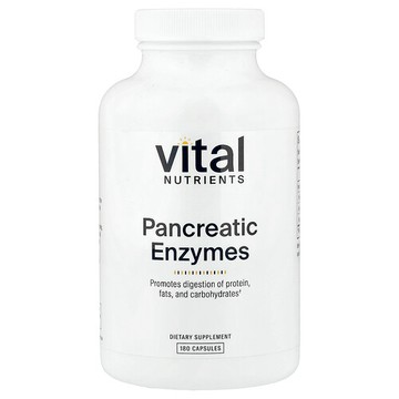 Vital Nutrients, 胰酶，180 粒膠囊