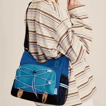 Vanwalk 出走 復古日系大容量斜跨包 V2605 400g  復古藍