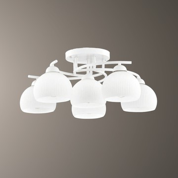 白玉玻璃造型半吸頂燈 F85-09-K2742