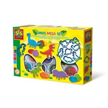 荷蘭SES 創意黏土系列- 恐龍模具+創意黏土組合-00503