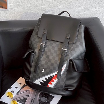 【台灣現貨】韓版正品 鯊魚嘴後背包 後背包 雙肩包 背包 大容量後背包 筆電包 電腦背包 鯊魚背包 情侶背包 高顔值背包