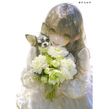 【4 月新品 3】07-120-0190 人物貼紙 春日女孩與動物