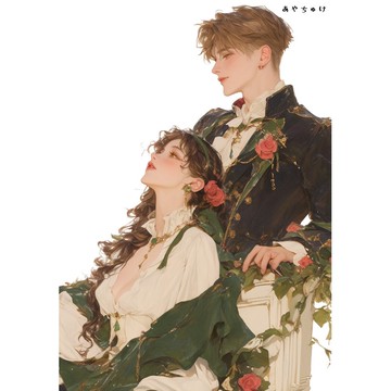 【2 月新品 3】07-113-0090 人物貼紙 兩人 奇幻風格