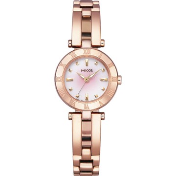 CITIZEN 星辰 Wicca 台灣限定款太陽能女錶 新年開運 送禮推薦-玫瑰金x粉色漸層/24mm KP2-621-95