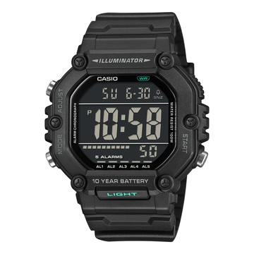 CASIO AE-1600HX-1BVDF 黑色運動風 LED背光 100米防水 數位電子錶