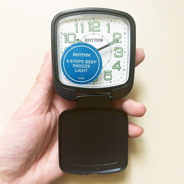 日本麗聲RHYTHM翻蓋式可攜帶學生差旅日式鬧鐘CGE602