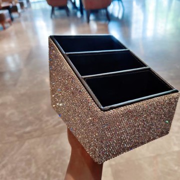 奢華創意化妝品收納盒家用客廳多格遙控器雜物儲物盒多功能大容量