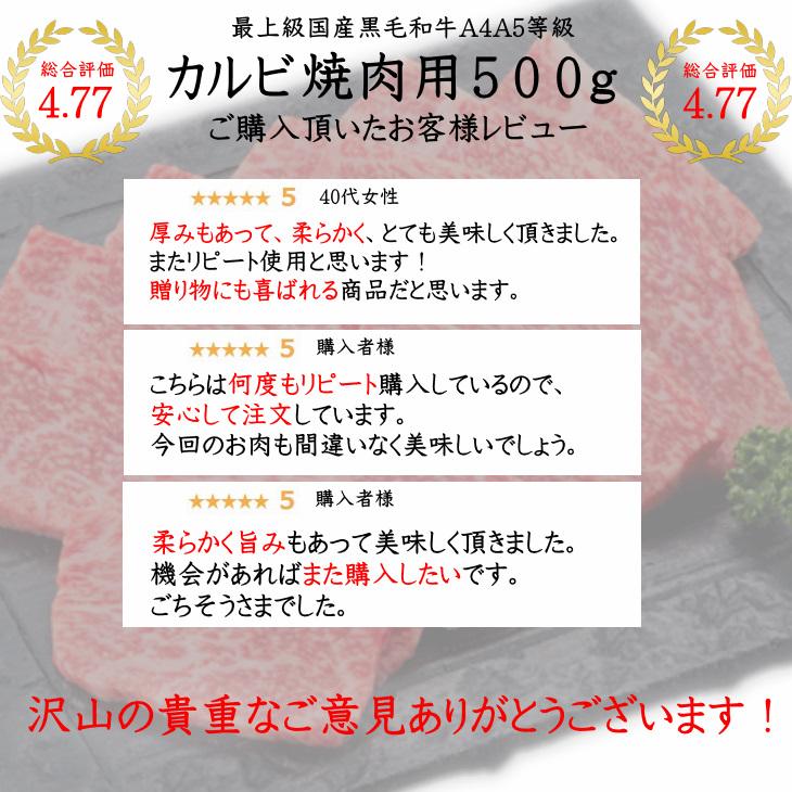 お歳暮 カルビ 焼肉 肉 和牛 牛肉 最上級A5A4等級 国産黒毛和牛 カルビ焼用500g 霜降カルビ 福島牛 上カルビ バーベキュー