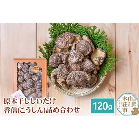 ふるさと納税 岩城町農園 原木干ししいたけ 香信（こうしん）詰め合わせ 120g 秋田県由利本荘市