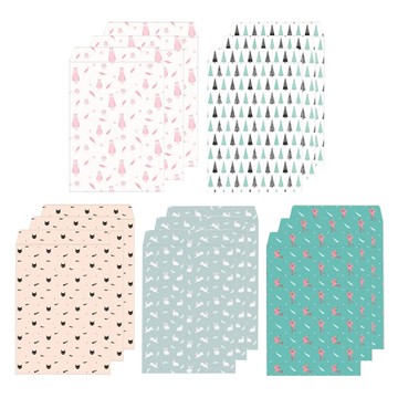 Walgadaks 紙質禮物袋套組 第三版  混色  15入