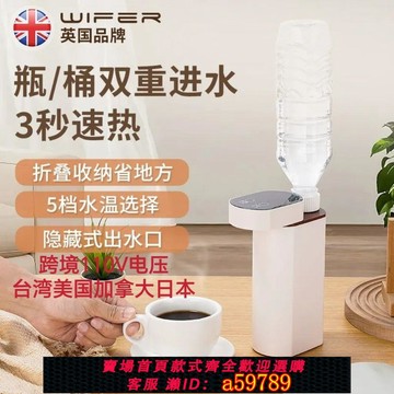 【台灣公司 可打統編】跨境110V電壓便攜式即熱飲水機旅行速熱直飲器臺灣美國加拿大日本