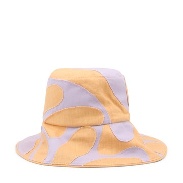 Helen Kaminski - Lavander And Orange Ives Linen Hat