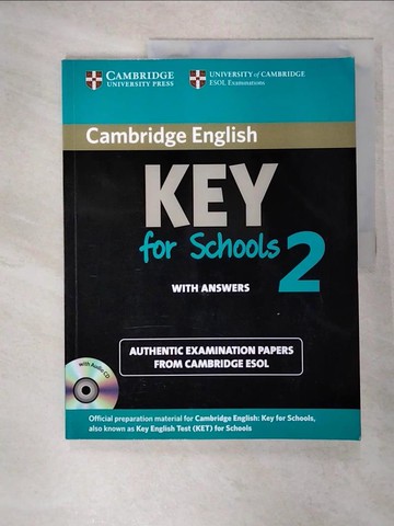 【書寶二手書T5／語言學習_QXJ】Cambridge English Key for Schools 2
