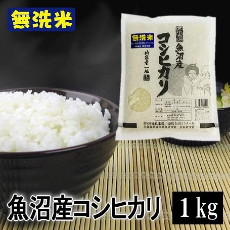 新米 米 1kg 魚沼産コシヒカリ 無洗米 令和5年産 白米