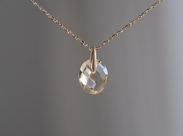 黃水晶 天然石 項鍊墜飾 黃色 10K金