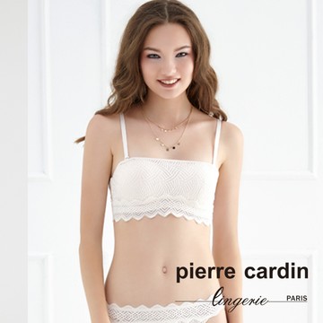 【pierre cardin 皮爾卡登女性內衣】鋼圈集中托高雕花美學內衣-米黃-C罩